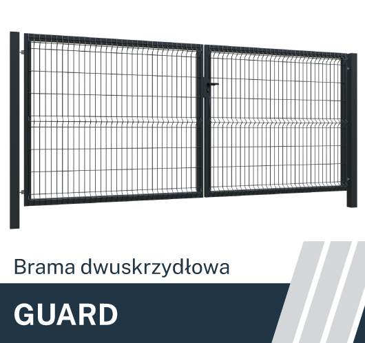 bramy dwuskrzydłowe guard panelowe 3d